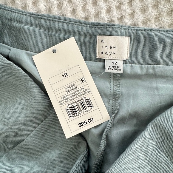 A New Day High Rise Pleated Teal Skort - NWT sz12 - Picture 8 of 8